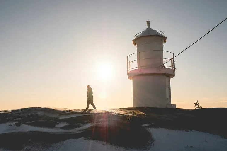 A lighthouse walk in October